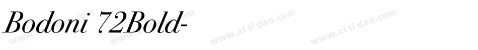 Bodoni 72Bold字体转换